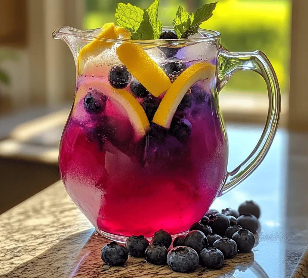 As the temperature rises and the sun shines brighter, there is nothing quite as satisfying as sipping on a refreshing homemade beverage. Whether lounging by the pool, hosting a summer barbecue, or simply enjoying a quiet afternoon on the porch, a glass of lemonade is a quintessential treat that evokes feelings of nostalgia and delight. This year, why not elevate your lemonade game with a vibrant twist? Enter <strong>refreshing blueberry lemonade</strong>—a delicious, thirst-quenching drink that combines the zesty brightness of lemons with the sweet, juicy burst of blueberries.” /></p>
</p>
<h3>Cooking the Blueberries</h3>
</p>
<p>To create the perfect refreshing blueberry lemonade, the first step involves cooking the blueberries. This process is essential as it helps to release the natural juices and flavors locked within the berries. Begin by placing your fresh blueberries in a medium-sized saucepan and adding a cup of water. Heat the mixture over medium heat, allowing it to come to a gentle simmer.</p>
</p>
<p>Simmer the blueberries for about 10-15 minutes, stirring occasionally. You’ll notice that the blueberries start to burst, and the vibrant blue color will begin to infuse the water. This step is crucial because it extracts the antioxidants and natural sweetness from the blueberries, creating a flavorful base for your lemonade. Once the blueberries have fully cooked and released their juices, remove the saucepan from heat and allow it to cool slightly before proceeding to the next step.</p>
</p>
<h3>Straining the Mixture</h3>
</p>
<p>After cooking the blueberries, the next step is to maximize juice extraction through straining. This process ensures that you capture all the flavorful liquid while discarding any skins and pulp. To do this, place a fine mesh strainer or cheesecloth over a large bowl or pitcher. Carefully pour the blueberry mixture into the strainer, allowing the juice to flow through while the solids remain behind.</p>
</p>
<p>For an even better yield, use the back of a spoon to press down on the solids within the strainer, squeezing out any remaining juice. If you prefer a clearer lemonade, you might want to strain the mixture twice to remove more of the pulp. The resulting blueberry juice should have a deep blue hue, ready to be combined with other ingredients for a refreshing drink.</p>
</p>
<h3>Combining Ingredients</h3>
</p>
<p>With your blueberry juice ready, it’s time to combine it with the other essential ingredients to create the lemonade. In a large pitcher, pour in the strained blueberry juice. Next, add freshly squeezed lemon juice. The tartness of the lemon complements the sweetness of the blueberries, resulting in a perfectly balanced flavor.</p>
</p>
<p>To ensure the sugar dissolves completely, use simple syrup instead of granulated sugar. To make simple syrup, combine equal parts sugar and water in a small saucepan over low heat. Stir until the sugar has dissolved completely, then allow it to cool before adding it to the pitcher. If you prefer a healthier alternative, consider using honey or agave syrup, adjusting the amount based on your taste preferences.</p>
</p>
<h3>Adjusting Flavors</h3>
</p>
<p>Once you have combined the blueberry juice, lemon juice, and sweetener, it’s time to adjust the flavors to your liking. Taste your blueberry lemonade and consider the balance of sweetness and tartness. If it’s too tart, add a bit more sweetener, or if it’s too sweet, a splash of lemon juice can help brighten it up.</p>
</p>
<p>Additionally, feel free to experiment with other flavorings. A pinch of sea salt can enhance the overall taste, or you can add a few sprigs of fresh mint for a refreshing twist. This is your opportunity to customize the drink to suit your palate, so don’t hesitate to make it your own.</p>
</p>
<h3>Serving Suggestions</h3>
</p>
<p>Now that your refreshing blueberry lemonade is ready, let’s explore some creative serving suggestions to enhance the experience. For a beautiful presentation, consider using clear glassware to showcase the vibrant blue color of the drink. Tall glasses or mason jars add a rustic touch, while stemmed glassware offers an elegant feel for special occasions.</p>
</p>
<p>Garnishing is key in making your drink visually appealing. Add a few fresh blueberries and a sprig of mint to each glass for a pop of color. You can also slice lemon wheels and place them on the rim for an extra decorative touch.</p>
</p>
<p>Pair your blueberry lemonade with light snacks for a complete experience. It complements perfectly with summer salads, grilled chicken, or even a charcuterie board featuring cheese and crackers. The refreshing flavors of the lemonade will cleanse the palate between bites, making it an ideal beverage for gatherings or casual afternoons.</p>
</p>
<h3>Variations of Blueberry Lemonade</h3>
</p>
<p>One of the best aspects of blueberry lemonade is its versatility. You can easily customize the drink to suit your preferences or make it more exciting. For example, consider adding other fruits like strawberries, raspberries, or even lime for a mixed berry twist. Simply cook the additional fruits alongside the blueberries to create a unique flavor profile.</p>
</p>
<p>If you’re in the mood for something fizzy, incorporate sparkling water or soda into your lemonade. Add the sparkling water just before serving to maintain the bubbles and create a refreshing, effervescent drink that’s perfect for hot summer days.</p>
</p>
<p>For those looking to indulge, transform your blueberry lemonade into a delightful cocktail. Adding a splash of vodka or gin can elevate the drink for a more adult-friendly option. Mix it well and serve over ice for a refreshing cocktail that’s perfect for parties or a relaxing evening at home.</p>
</p>
<h3>Storage and Shelf Life</h3>
</p>
<p>If you have any leftover blueberry lemonade, it’s important to store it properly to maintain its freshness. Pour any remaining lemonade into an airtight container or pitcher and refrigerate. The drink can last for about 3-5 days in the refrigerator. However, for the best taste and quality, it’s advisable to consume it within the first couple of days.</p>
</p>
<p>If you find that the flavors have intensified over time, dilute the lemonade with a little extra water or ice to bring it back to your desired taste. Avoid freezing the lemonade, as the texture may change upon thawing, which can affect the overall drinking experience.</p>
</p>
<h3>Conclusion</h3>
</p>
<p>In conclusion, making and enjoying refreshing blueberry lemonade is a delightful experience that combines the best of summer flavors. The process of cooking the blueberries, straining the mixture, and adjusting the flavors allows you to create a beverage that is not only delicious but also healthy, thanks to the antioxidants found in blueberries and the vitamin C from fresh lemons.</p>
</p>
<p>This recipe is incredibly versatile, giving you the freedom to experiment with various fruits and flavor combinations. Whether you choose to serve it as a refreshing non-alcoholic drink or as a spirited cocktail, blueberry lemonade is sure to impress your guests and elevate any gathering.</p>
</p>
<p>Celebrate the joy of homemade beverages by trying out this recipe and making it your own. With its vibrant colors and refreshing taste, blueberry lemonade is perfect for warm days, picnics, or simply to enjoy at home. So gather your ingredients, unleash your creativity, and savor the delightful blend of flavors in every sip.</p>
<div id=