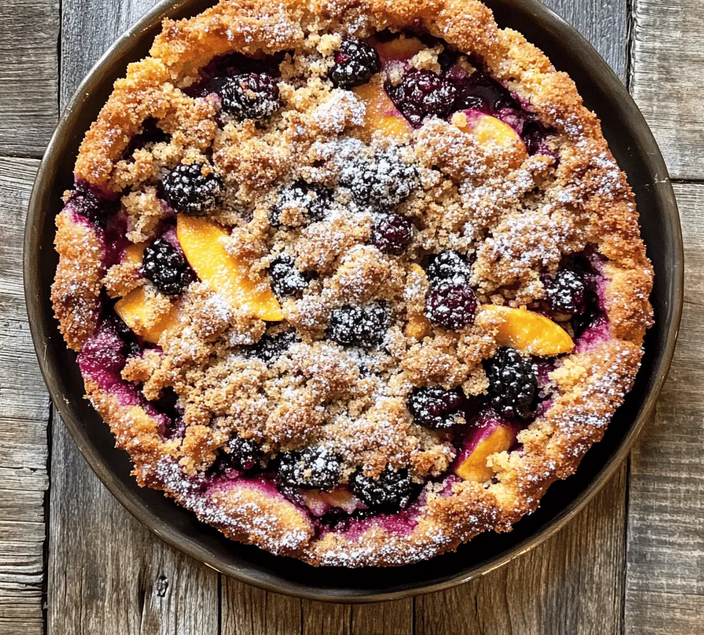 There’s something undeniably delightful about the combination of peaches and blackberries in desserts. Both fruits bring their unique flavors to the table: the juicy sweetness of peaches complements the tart, rich flavor of blackberries, creating a harmonious blend that is simply irresistible. This dynamic duo is especially magical when incorporated into a coffee cake, which serves as the perfect base for showcasing their bright, fruity notes.