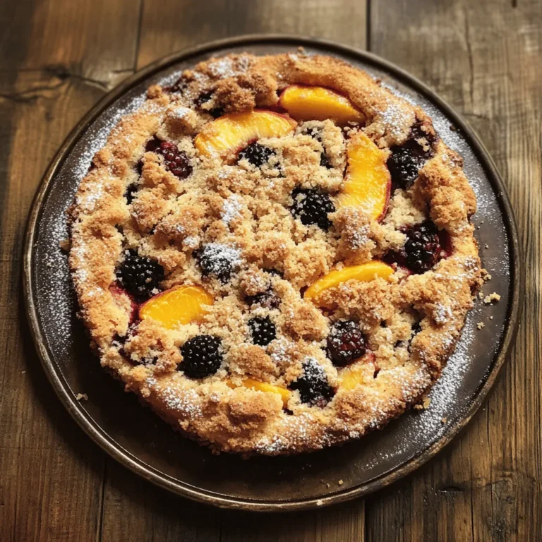 There’s something undeniably delightful about the combination of peaches and blackberries in desserts. Both fruits bring their unique flavors to the table: the juicy sweetness of peaches complements the tart, rich flavor of blackberries, creating a harmonious blend that is simply irresistible. This dynamic duo is especially magical when incorporated into a coffee cake, which serves as the perfect base for showcasing their bright, fruity notes.