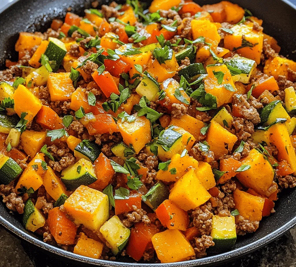 In today’s fast-paced world, where convenience often takes precedence in meal preparation, one-pan meals have surged in popularity among home cooks. The allure of crafting a delicious meal without the hassle of extensive clean-up has made these recipes a favorite for families and busy individuals alike. Among the myriad of one-pan recipes, the Savory Ground Beef Zucchini Sweet Potato Skillet stands out as a nutritious and flavorful option that appeals to both the palate and the body.