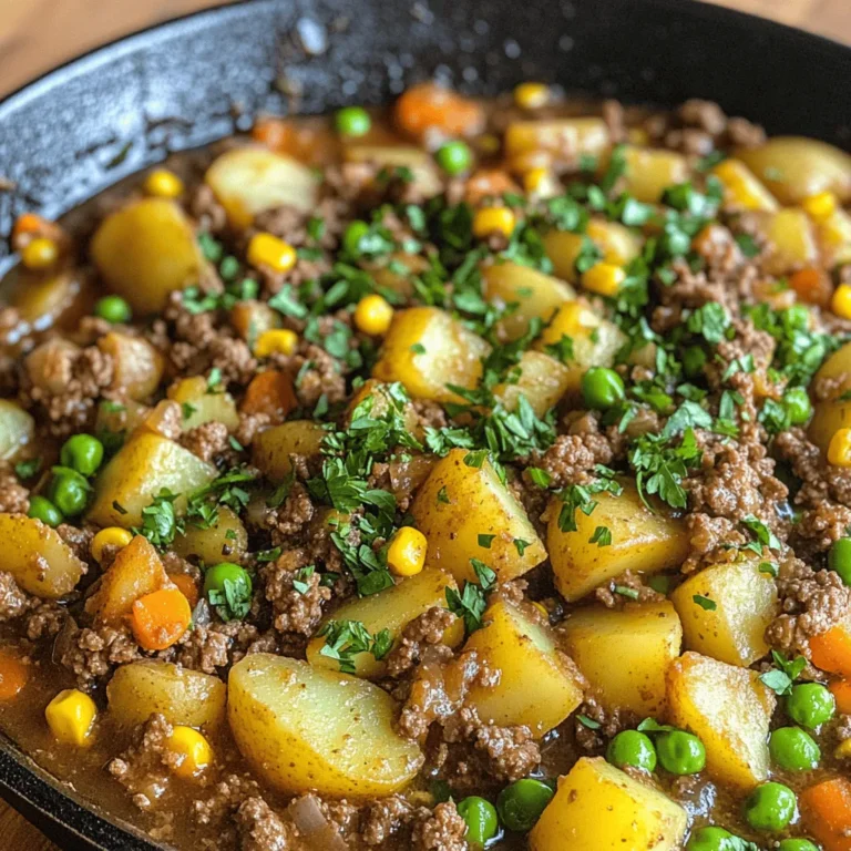 In the realm of home cooking, few meals embody the essence of comfort and satisfaction like a dish crafted from ground beef and potatoes. This Ground Beef and Potatoes recipe, affectionately dubbed "An Organized Chaos," captures the spirit of a one-pan wonder, skillfully combining hearty ingredients into a flavorful, nourishing meal that’s as simple to prepare as it is delightful to eat. With its rustic charm and robust flavors, this dish can easily become a staple in any household, appealing to both busy parents and budding culinary enthusiasts alike.