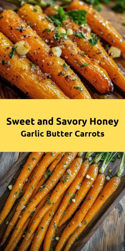 Discover the perfect side dish with these Honey Garlic Butter Roasted Carrots! Simple to make and bursting with flavor, this recipe combines sweet honey, aromatic garlic, and fresh thyme to bring out the natural sweetness of the carrots. With just a few ingredients and quick prep, you can create a delicious, caramelized treat in just 40 minutes. Garnish with parsley for a beautiful presentation! Ideal for weeknight dinners or holiday gatherings. Enjoy!