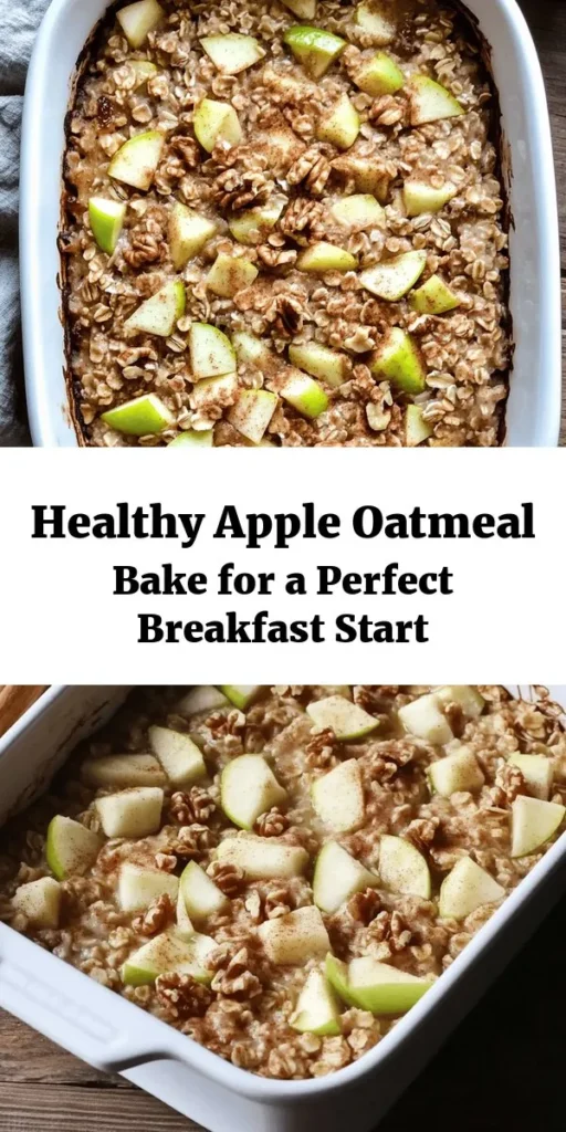 Start your morning right with this Irresistible Healthy Apple Oatmeal Breakfast Bake! Packed with rolled oats, fresh apples, and warm spices, this delightful dish is easy to make and perfect for meal prep. Combine simple ingredients like almond milk, maple syrup, and nuts for a wholesome breakfast that satisfies. Bake to golden perfection and enjoy it warm with a drizzle of syrup or a scoop of yogurt. This tasty treat is not only delicious but also nutritious! Perfect for busy mornings!