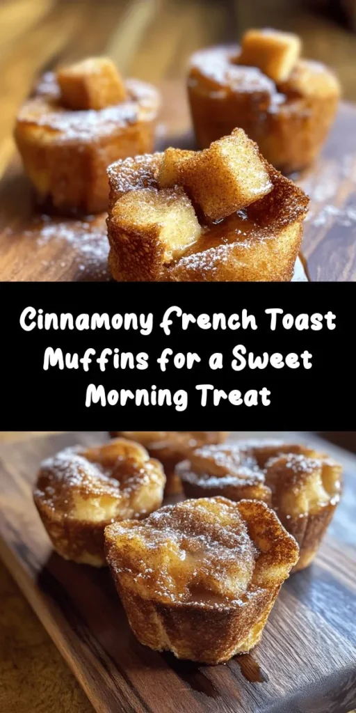 Delight in the sweetness of Cinnamon Sugar French Toast Muffins! Perfect for breakfast or brunch, these muffins combine thick bread soaked in a rich egg mixture with a heavenly cinnamon sugar topping. Easy to make and utterly delicious, they are ready in just 35 minutes. Enjoy them warm and drizzled with extra cinnamon sugar for that perfect touch. Your family will love this fun twist on a classic dish!