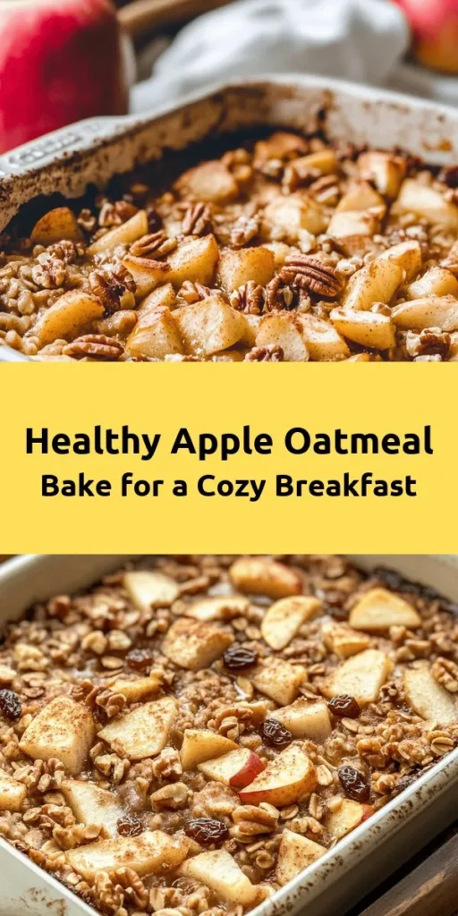 Start your day with this irresistible Healthy Apple Oatmeal Breakfast Bake that’s perfect for the whole family! Made with wholesome ingredients like rolled oats, fresh apples, and a touch of honey or maple syrup, this dish is both nutritious and delicious. It's easy to prepare and can be enjoyed warm or as a meal prep option. Just mix, bake, and savor the delightful flavors of cinnamon and nuts! A great way to kick off your morning!