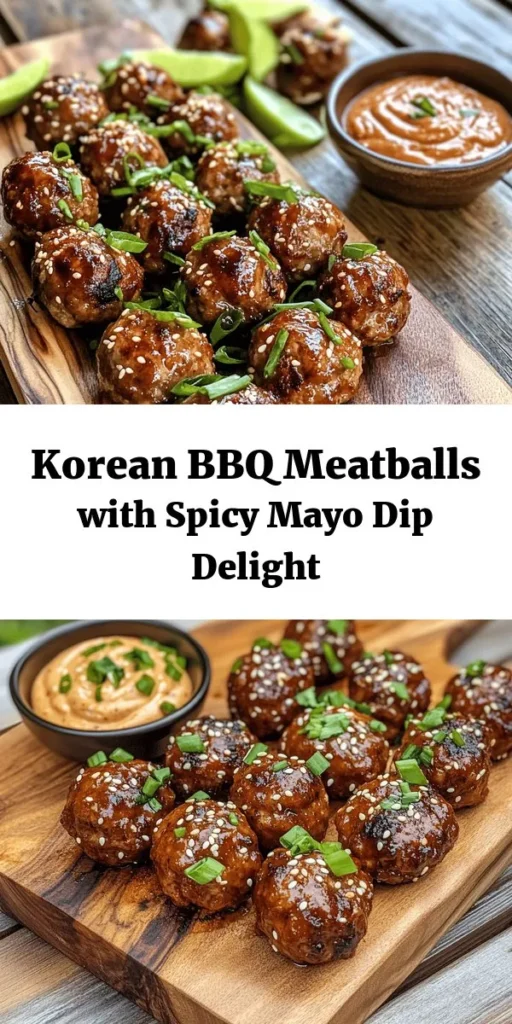 Savor the bold flavors of Korean BBQ with these delicious meatballs, perfectly paired with a spicy mayo dip. Made from a blend of beef and pork, breadcrumbs, and infused with garlic, ginger, and gochujang, these meatballs are a crowd-pleaser. Bake them until golden and serve with a creamy mayo dip for a burst of flavor. Perfect for appetizers or a fun dinner. You'll love this easy, flavorful dish!