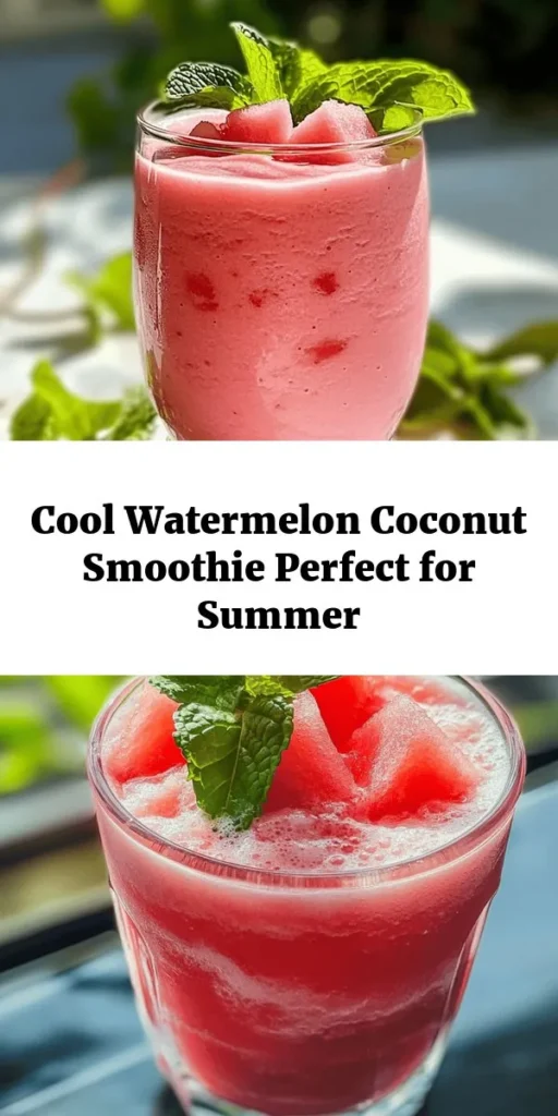 Beat the heat with this refreshing watermelon smoothie that’s perfect for summer! Made with ripe watermelon, hydrating coconut water, and a touch of lime, this smoothie is both delicious and nourishing. Optional Greek yogurt adds creaminess, while a hint of honey or agave sweetens the mix just right. Garnish with fresh mint for a splash of color. Ready to blend in just 10 minutes, it’s a quick and delightful treat!
