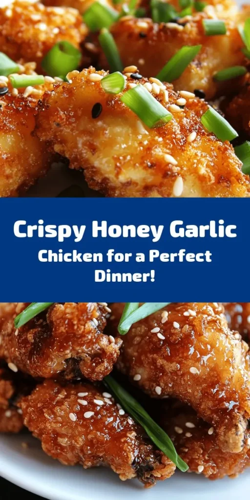 Transform your dinner with this Crispy Chinese Honey Garlic Chicken recipe! Perfectly fried chicken thighs are coated in a luscious honey-soy sauce infused with garlic for a sweet and savory delight. Simple to prepare in just 30 minutes, this dish is ideal for family meals or impressing guests. Serve with rice or steamed veggies for a complete meal, and don’t forget the green onion and sesame seeds for a finishing touch! Enjoy every bite!